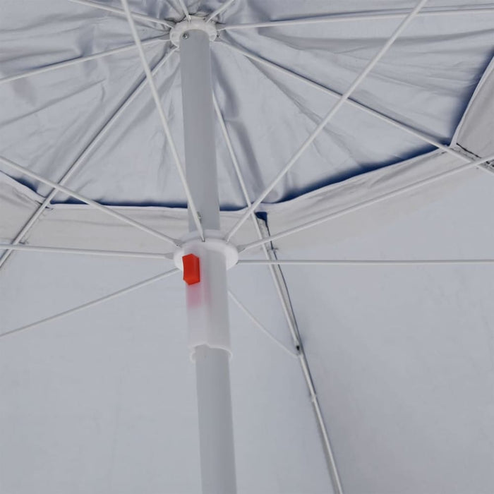 Beach Umbrella with Side Walls Blue 215 Cm Tonnti