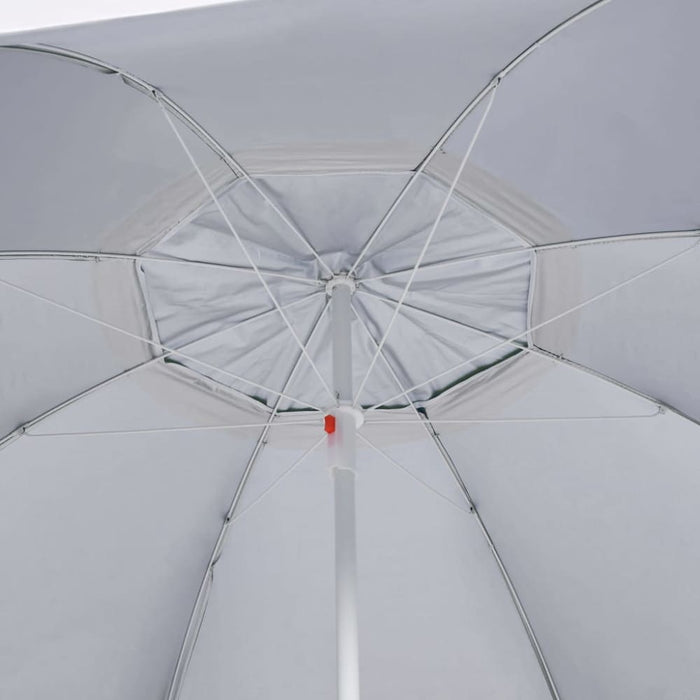 Beach Umbrella With Side Walls Green 215 Cm Tonntn