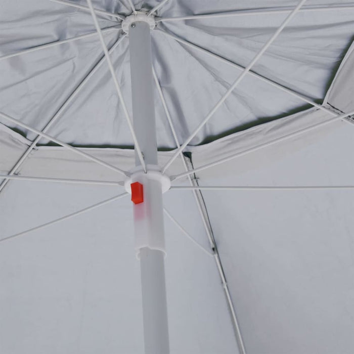 Beach Umbrella With Side Walls Green 215 Cm Tonntn