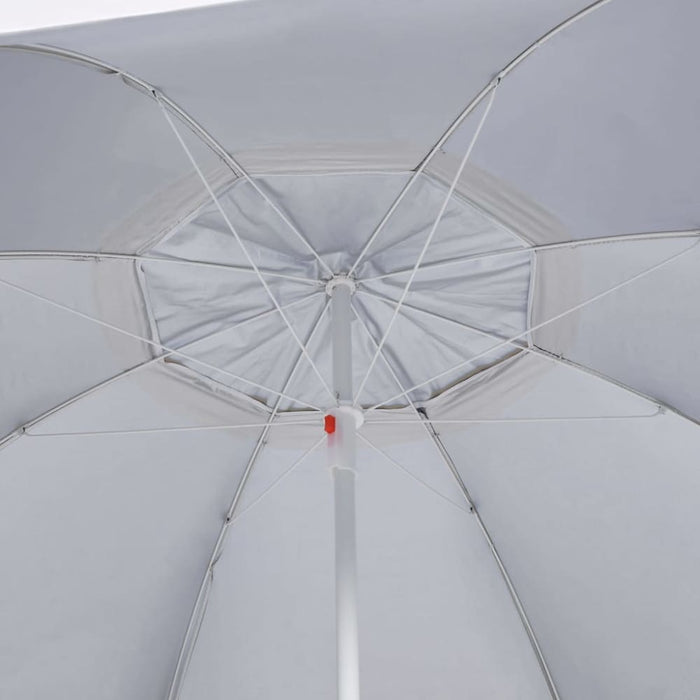 Beach Umbrella with Side Walls Sand 215 Cm Tonntl