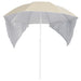 Beach Umbrella with Side Walls Sand 215 Cm Tonntl