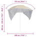 Beach Umbrella with Side Walls Sand 215 Cm Tonntl