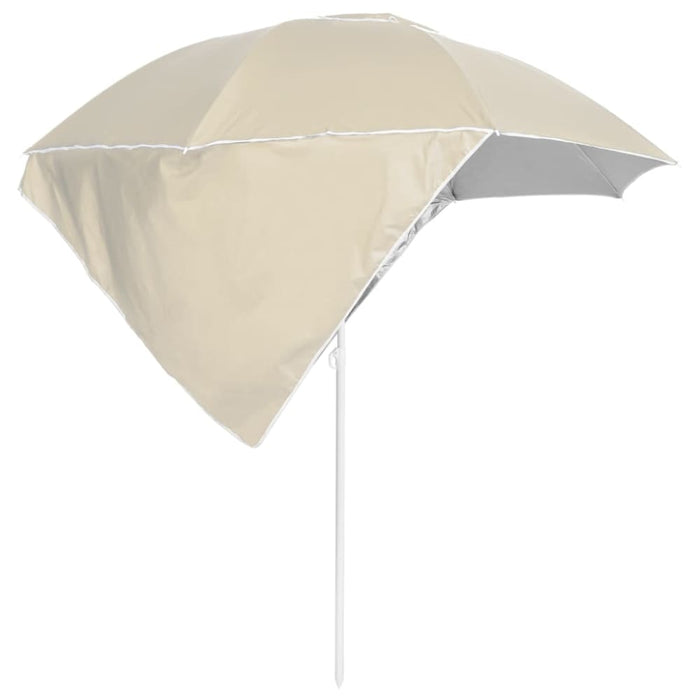 Beach Umbrella with Side Walls Sand 215 Cm Tonntl