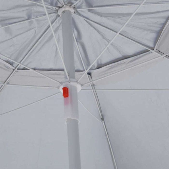 Beach Umbrella with Side Walls Sand 215 Cm Tonntl