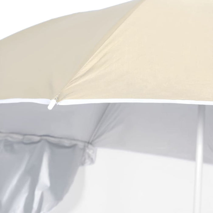 Beach Umbrella with Side Walls Sand 215 Cm Tonntl