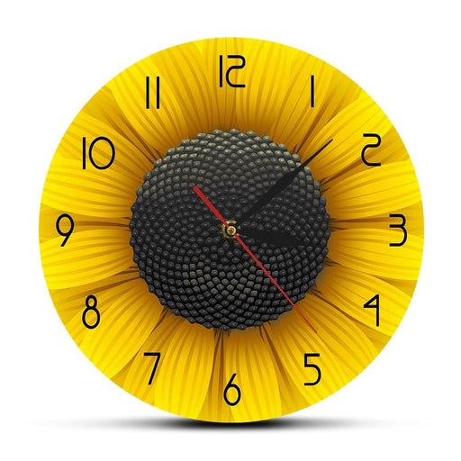 Beaufitul Fresh Sunflower Modern Wall Clock Botanical