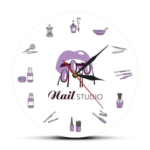 Beauty Shop Nail Spa Studio Custom Wall Clock Pedicure