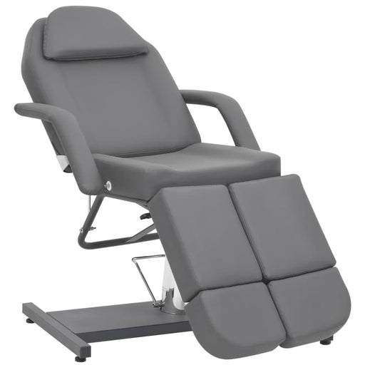 Beauty Treatment Chair Faux Leather Grey 180x62x78 Cm Oobxlk