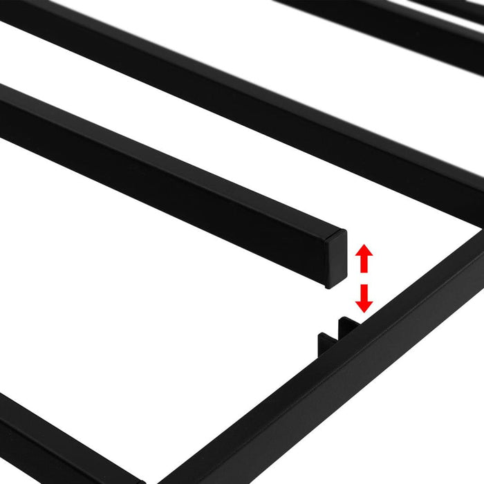 Bed Frame Double Size Metal Grey Mason