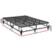 Bed Frame Double Size Metal Grey Mason