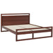 Bed Frame Queen Size Wooden Walnut Witton