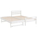 Bed Frame Single Size 2 - in - 1 Trundle Wooden White Avis