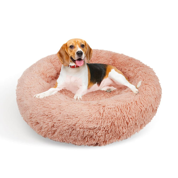 Pet Dog Bedding Warm Plush Round Comfortable Nest Comfy