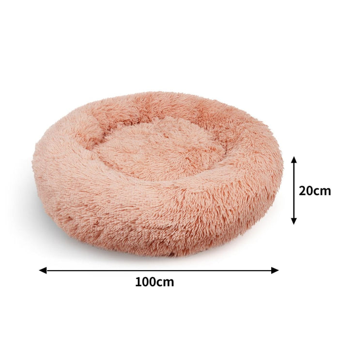 Pet Dog Bedding Warm Plush Round Comfortable Nest Comfy