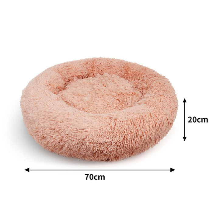Pet Dog Bedding Warm Plush Round Comfortable Nest Comfy