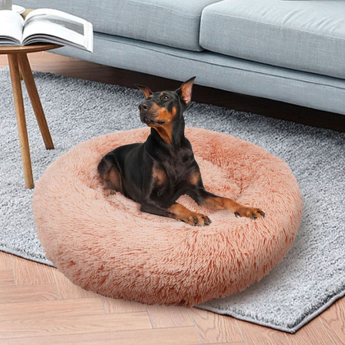 Pet Dog Bedding Warm Plush Round Comfortable Nest Comfy