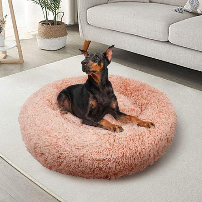 Pet Dog Bedding Warm Plush Round Comfortable Nest Comfy