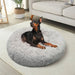 Pet Dog Bed Bedding Warm Plush Round Comfortable Nest Light