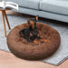 Pet Dog Bedding Warm Plush Round Comfortable Nest Sleeping