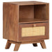 Bedside Cabinet 40x30x50 Cm Solid Mango Wood Txtpki