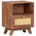Bedside Cabinet 40x30x50 Cm Solid Mango Wood Txtpki