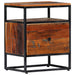 Bedside Cabinet 40x30x50 Cm Solid Reclaimed Wood and Steel
