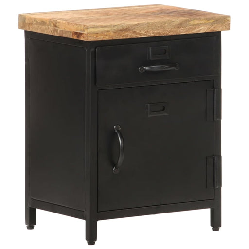 Bedside Cabinet 40x30x52 Cm Rough Mango Wood Txblla