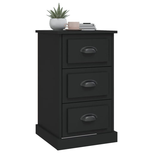Bedside Cabinet Black 39x39x67 Cm Engineered Wood Nololo