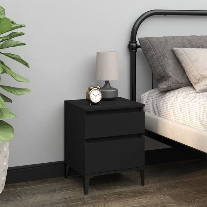 Bedside Cabinet Black 40x35x50 Cm Nxonaa