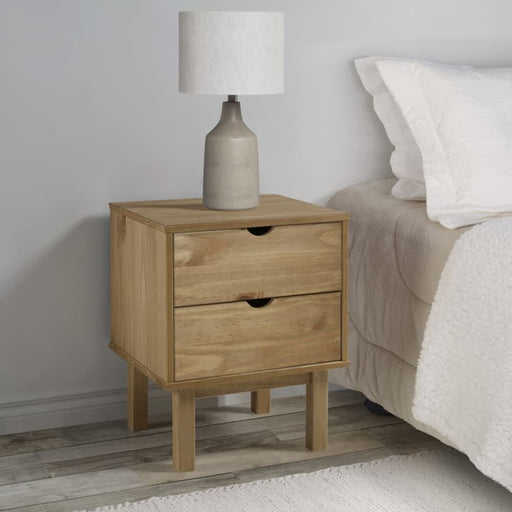 Bedside Cabinet Otta 45x39x57 Cm Solid Wood Pine Tanpil