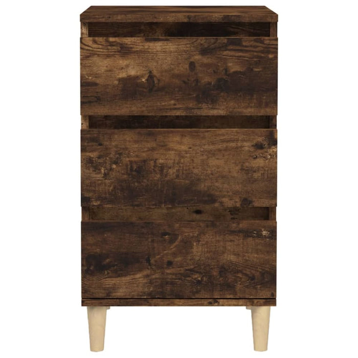 Bedside Cabinet Smoked Oak 40x35x70 Cm Engineered Wood