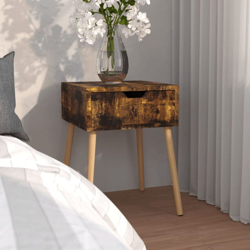 Bedside Cabinet Smoked Oak 40x40x56 Cm Engineered Wood