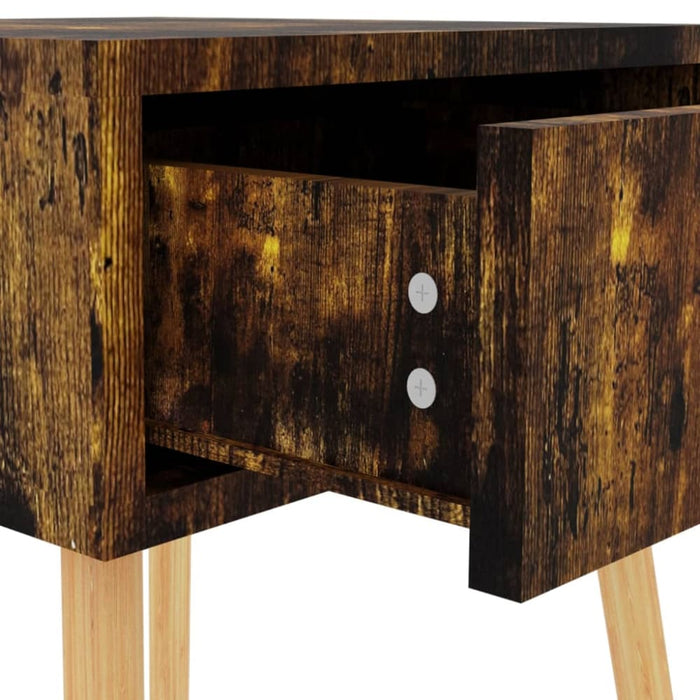 Bedside Cabinet Smoked Oak 40x40x56 Cm Engineered Wood