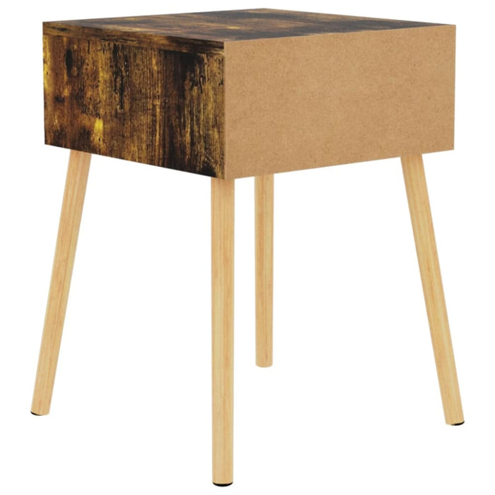 Bedside Cabinet Smoked Oak 40x40x56 Cm Engineered Wood