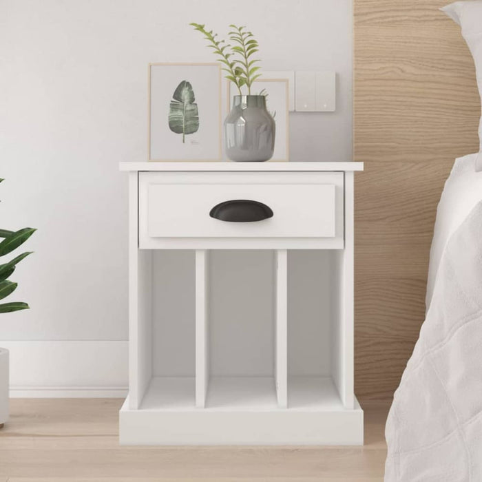 Bedside Cabinet White 43x36x50 Cm Noltaa