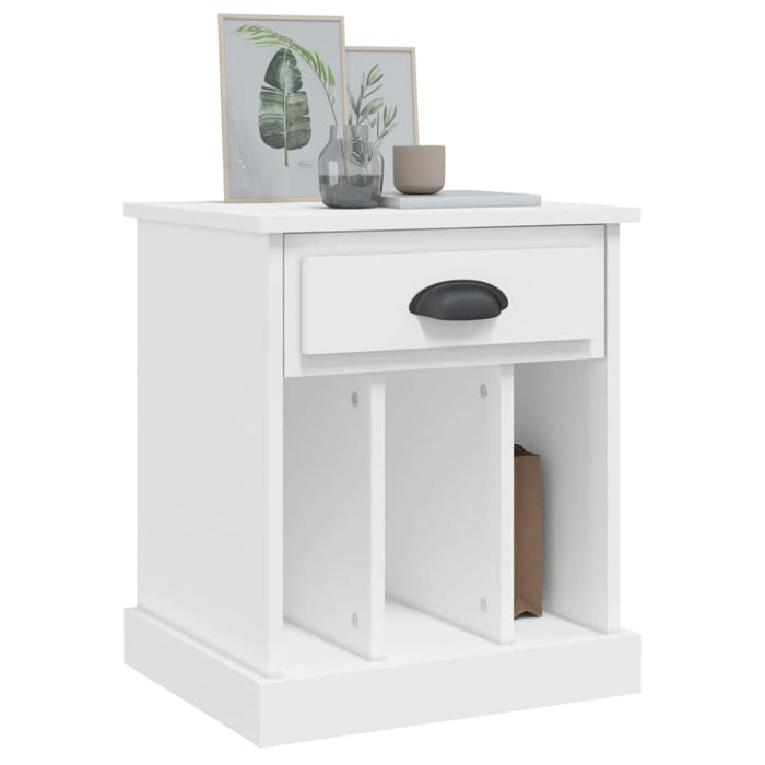Bedside Cabinet White 43x36x50 Cm Noltaa