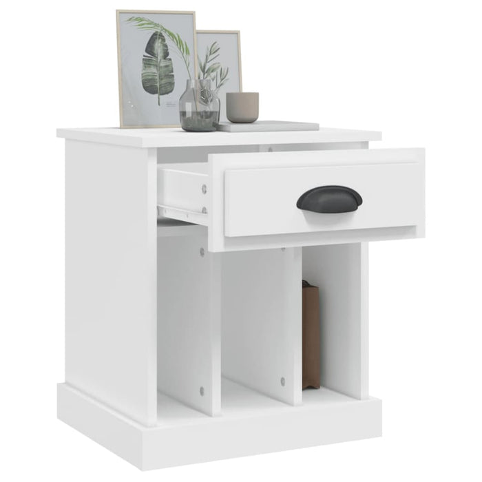 Bedside Cabinet White 43x36x50 Cm Noltaa