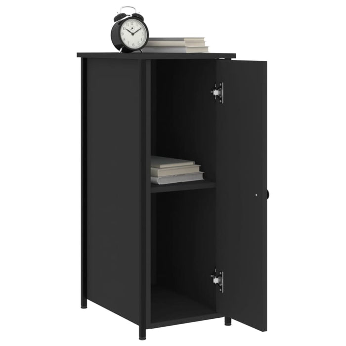Bedside Cabinets 2 Pcs Black 32x42x80 Cm Engineered Wood