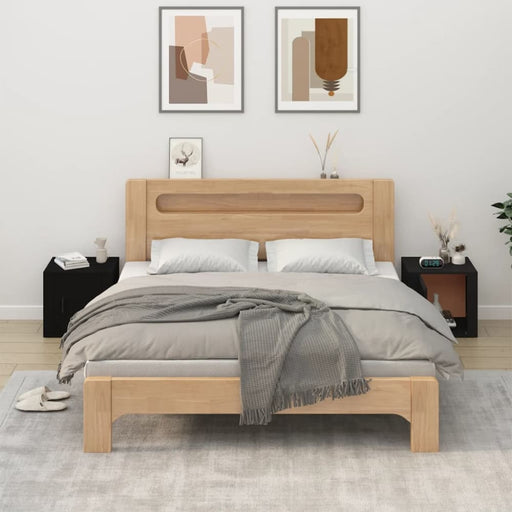 Bedside Cabinets 2 Pcs Black 50x39x47 Cm Nollko