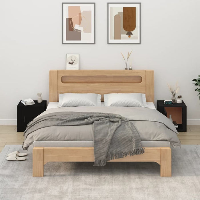 Bedside Cabinets 2 Pcs Black 50x39x47 Cm Nollko