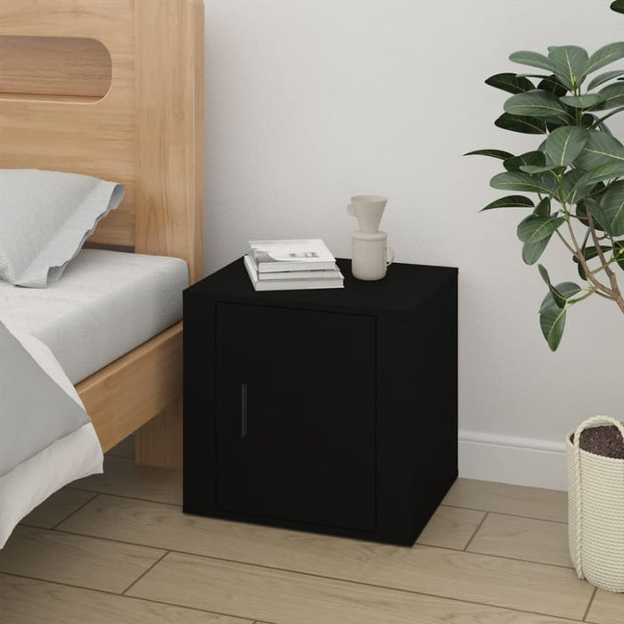Bedside Cabinets 2 Pcs Black 50x39x47 Cm Nollko