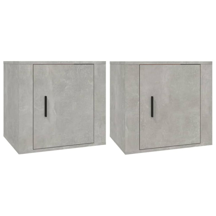 Bedside Cabinets 2 Pcs Concrete Grey 50x39x47 Cm Nollki