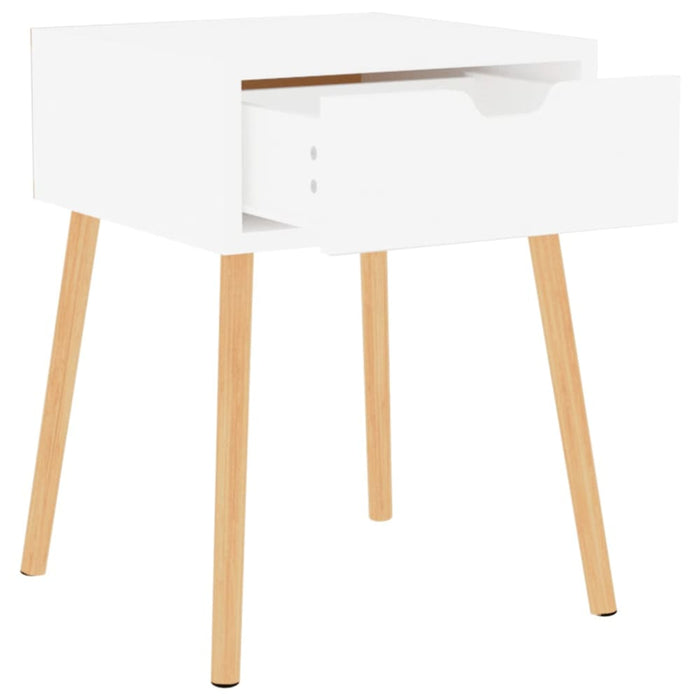 Bedside Cabinets 2 Pcs Glossy Look White 40x40x56 Cm