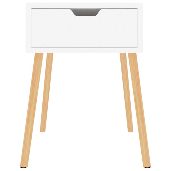 Bedside Cabinets 2 Pcs Glossy Look White 40x40x56 Cm