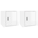 Bedside Cabinets 2 Pcs Glossy Look White 50x39x47 Cm Nollkt