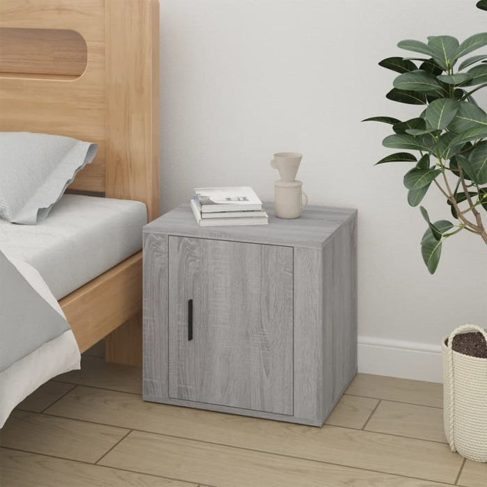 Bedside Cabinets 2 Pcs Grey Sonoma 50x39x47 Cm Nolibo