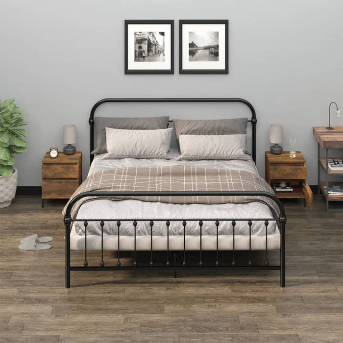 Bedside Cabinets 2 Pcs Smoked Oak 40x35x50 Cm Nxonpt