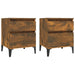Bedside Cabinets 2 Pcs Smoked Oak 40x35x50 Cm Nxonpt