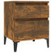 Bedside Cabinets 2 Pcs Smoked Oak 40x35x50 Cm Nxonpt