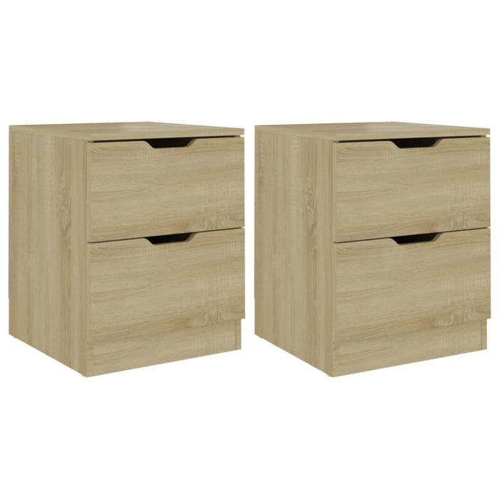 Bedside Cabinets 2 Pcs Sonoma Oak 40x40x50 Cm Engineered